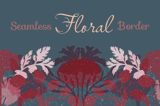 隔离无缝边界与花园鲜花图片下载