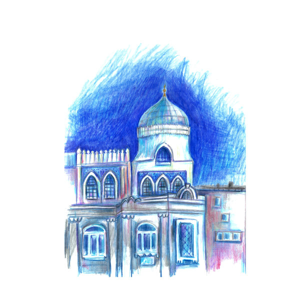 伊斯坦布尔城市街道上的东方建筑图片下载