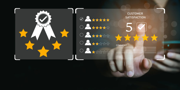 顾客评价好的评价概念，顾客评价由五星反馈，积极的顾客反馈证言。图片下载