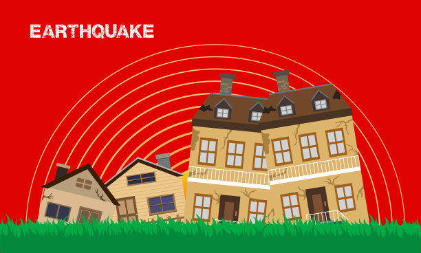 地震，自然灾害，矢量设计图片下载