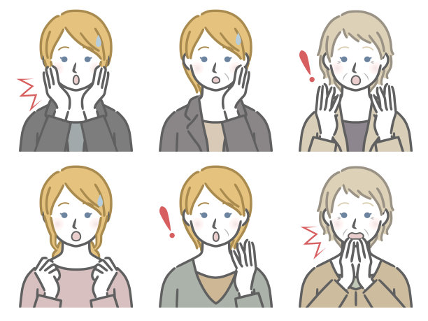 白人女性上半身带着惊讶的表情图片下载