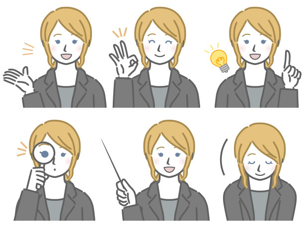 穿西装的年轻白种女人在解释图片下载