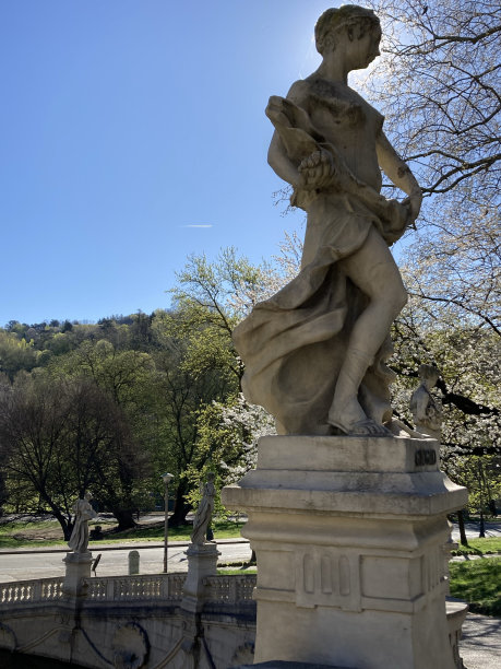 意大利- Piemont- Torino - Parco del Valentino - 12个月的喷泉图片下载