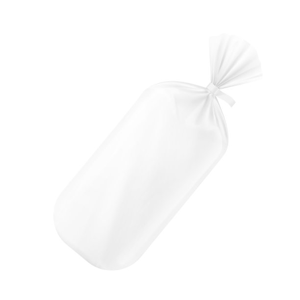 透明塑料薄膜袋与密封领带模型。矢量插图隔离在白色背景上。图片下载