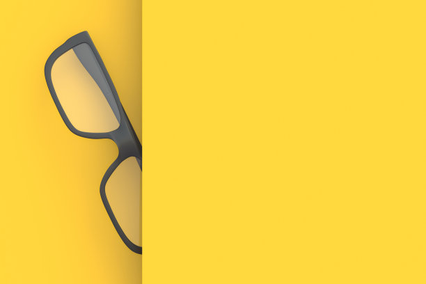 眼镜在墙后。副本的空间。三维渲染图片下载