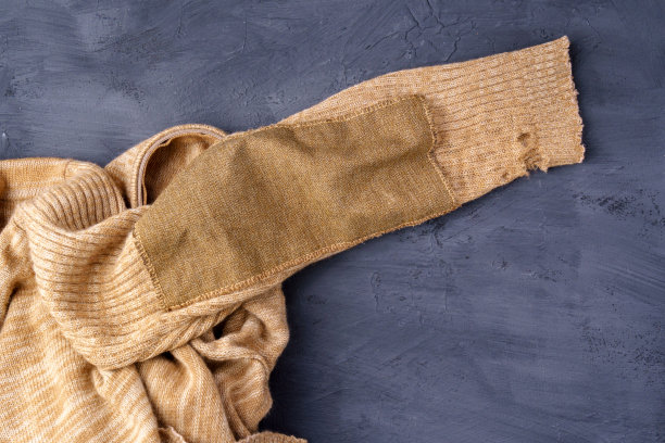 旧夹克再利用的东西，环保布料的概念。零浪费购物图片下载