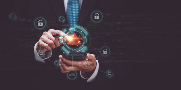 程序和虚拟图标，感叹号，报警，计算机病毒检测，危险警告概念或信息错误，应紧急修复和修复，通知安全问题图片下载