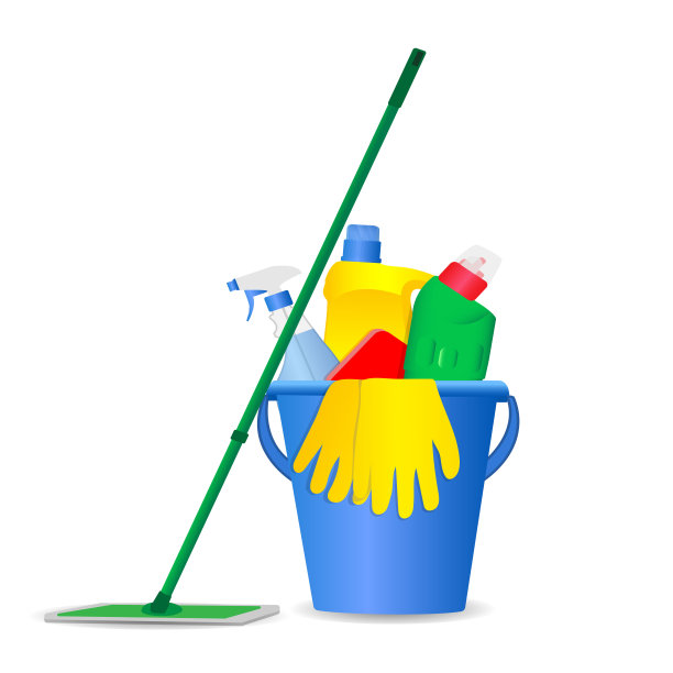 用于清洁的一套清洁产品。图片下载