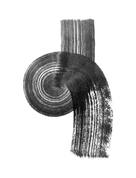 抽象矢量涂漆。手绘设计元素。白底黑墨水。图片下载