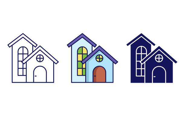 房屋矢量图标图片下载