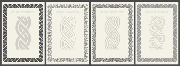 凯尔特结编织框架边框饰品集图片下载