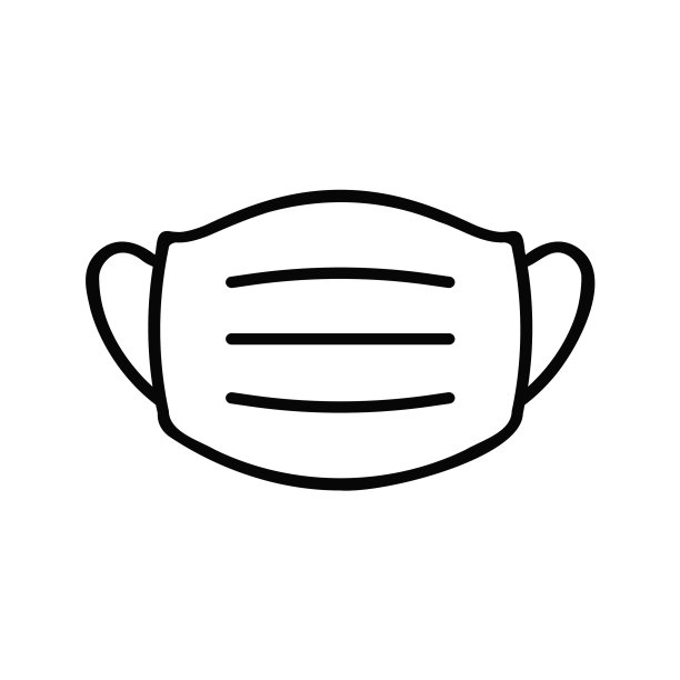 外科口罩线图标图片下载