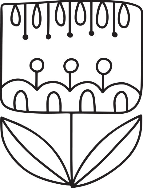 斯堪的纳维亚线条民族标志花现代抽象图片下载