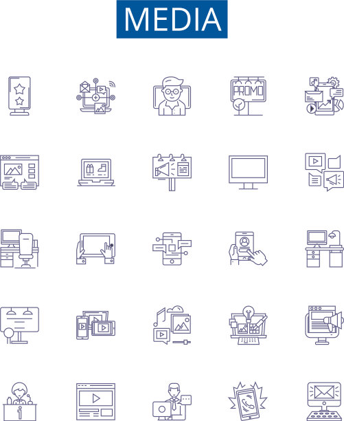 媒体线图标标志集设计集合图片下载