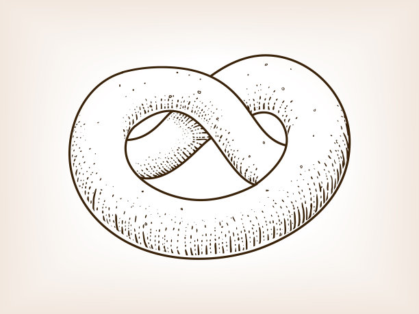 椒盐卷饼手绘草图图片下载