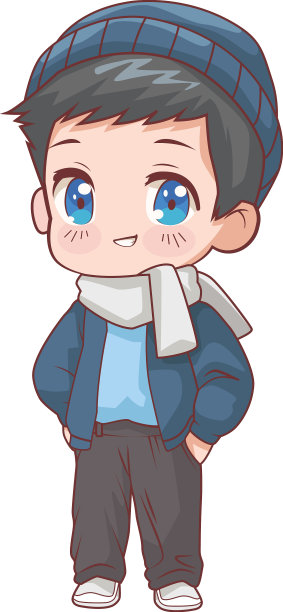 动漫里赤壁男孩穿着冬衣图片下载