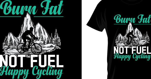 骑行t恤设计图片下载