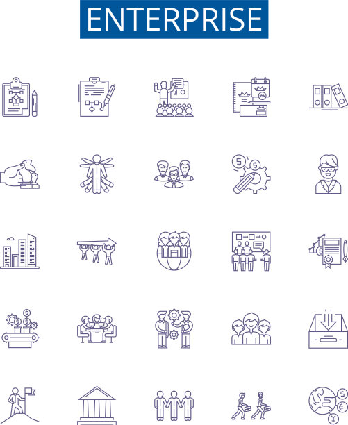 企业线图标标志集设计集合图片下载