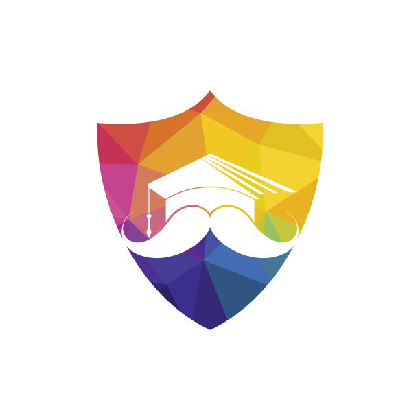 帽子毕业与小胡子图标设计图片下载