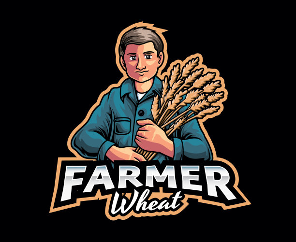 麦农吉祥物标志设计图片下载