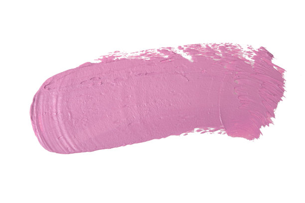 涂抹和质地的奶油口红或丙烯酸油漆孤立在白色背景。图片下载