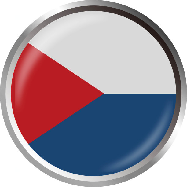 捷克国旗图标矢量说明材料图片下载