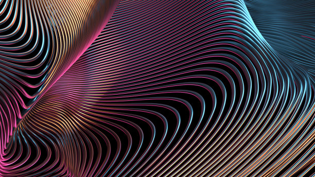 抽象波浪3D渲染背景图片下载