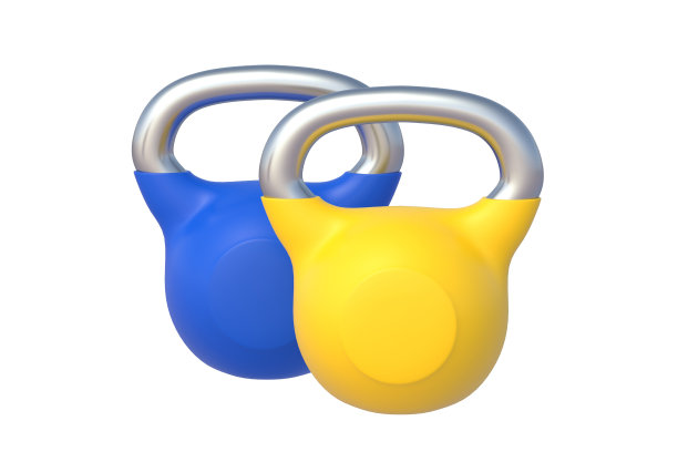 壶铃孤立在白色背景上。三维渲染图片下载