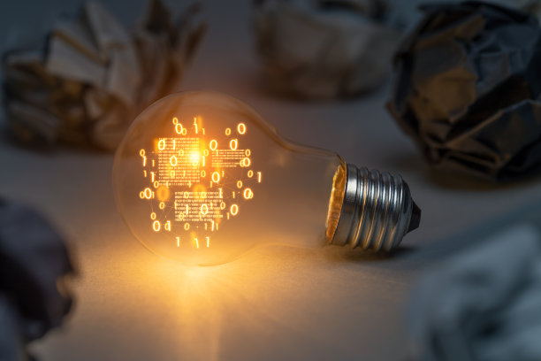 人工智能概念与经典灯泡图片下载