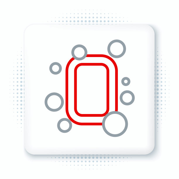 线条的肥皂图标隔离在白色背景。有泡泡的香皂。色彩缤纷的轮廓概念。向量图片下载