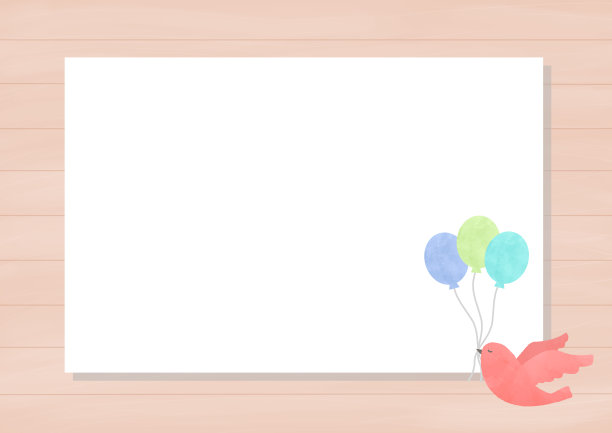 鸟气球木框架背景材料图片下载