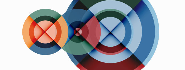 带阴影的圆圈时髦的最小几何图片下载