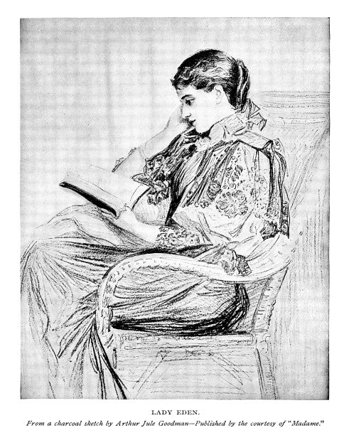 艺术家亚瑟·朱勒·古德曼的《伊登夫人肖像》，19世纪英国文化图片下载