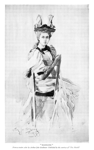 19世纪，艺术家Arthur Jule Goodman的玛德琳肖像图片下载