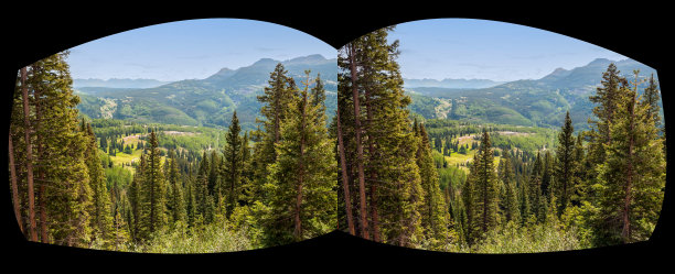 科罗拉多落基山脉立体虚拟现实图片下载