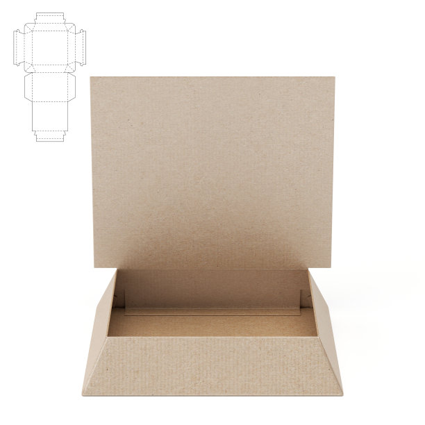 零售展示盒与蓝图图纸图片下载