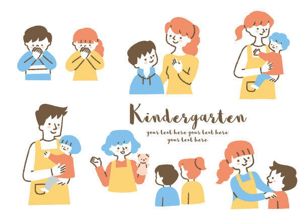 在幼儿园工作的人没有固定的颜色图片下载