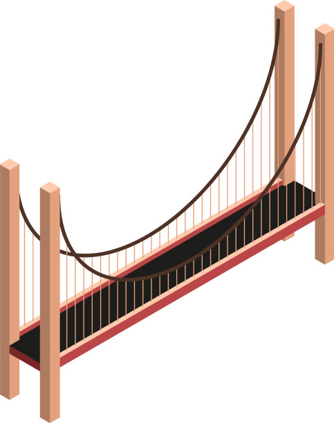 桥梁等距图标图片下载