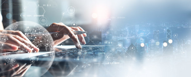 全球商业，数字技术，社交媒体营销理念。商人在笔记本电脑上工作，与全球互联网连接，智能城市，商业智能，数据科学图片下载