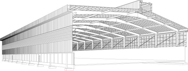 建筑工程的三维插图图片下载