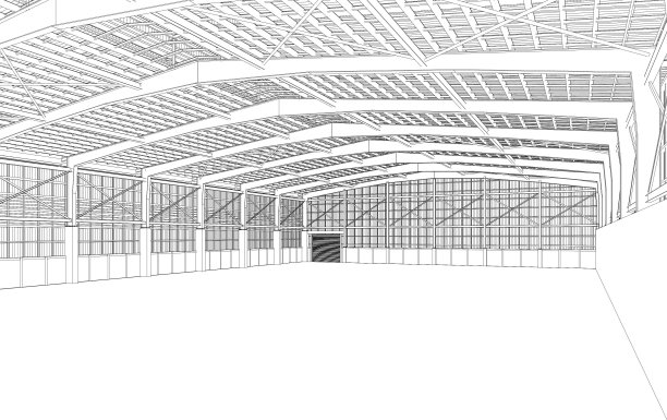 建筑工程的三维插图图片下载