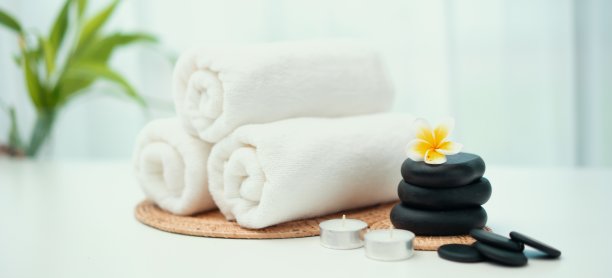 水疗配件组合于日间水疗酒店，美容养生中心图片下载