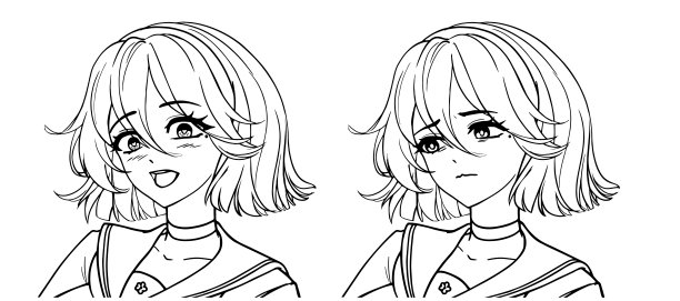 动漫女学生表情图片下载