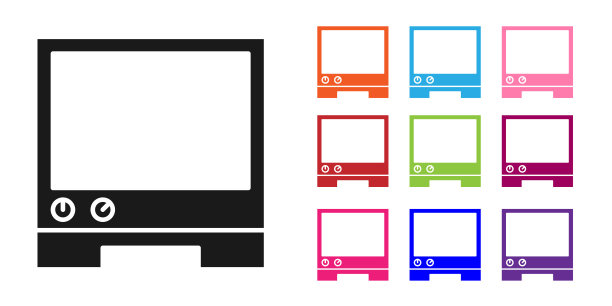 黑色语音助手图标孤立在白色背景。语音控制用户界面智能扬声器。设置图标彩色。向量图片下载