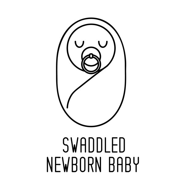 新生婴儿吮吸奶嘴的线条图标，轮廓矢量符号，白色上孤立的线性风格象形文字。符号、标志说明。图片下载