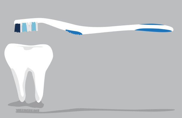 挂在白牙上的牙刷图片下载