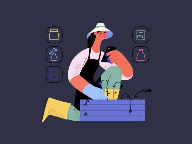 网上购物和电子商务矢量插图系列图片下载