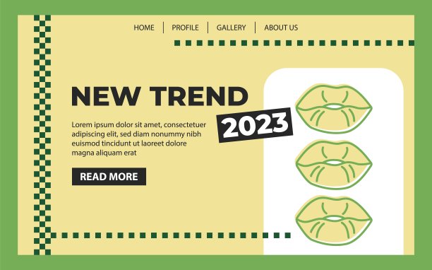 登陆页模板与几何图案的商业网站设计。流行新趋势。矢量图图片下载