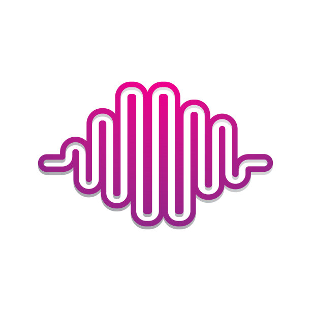 声波标志矢量插图设计模板图片下载