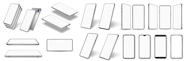 大量不同的智能手机图片下载